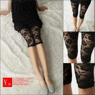 A31 casual pants thin summer fresh leg slim capris lace legging