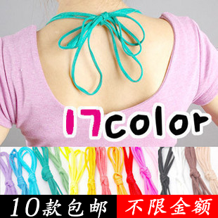 A905 candy color pectoral girdle bra belt home female summer underwear belt cotton halter-neck shoulder strap