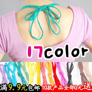 A905 candy color pectoral girdle bra belt home female summer underwear belt cotton halter-neck shoulder strap