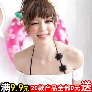 A906 fashion lace flower halter-neck pectoral girdle invisible shoulder strap spaghetti strap clothes accessories female