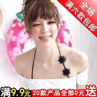 A906 fashion lace flower halter-neck pectoral girdle invisible shoulder strap spaghetti strap clothes accessories female