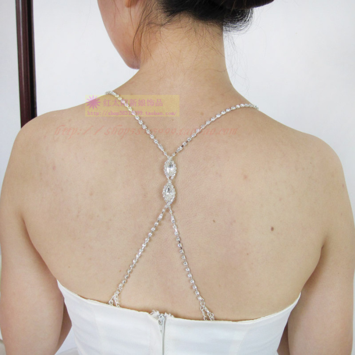 Accessories rhinestone shoulder strap cross racerback loading formal dress underwear pectoral girdle
