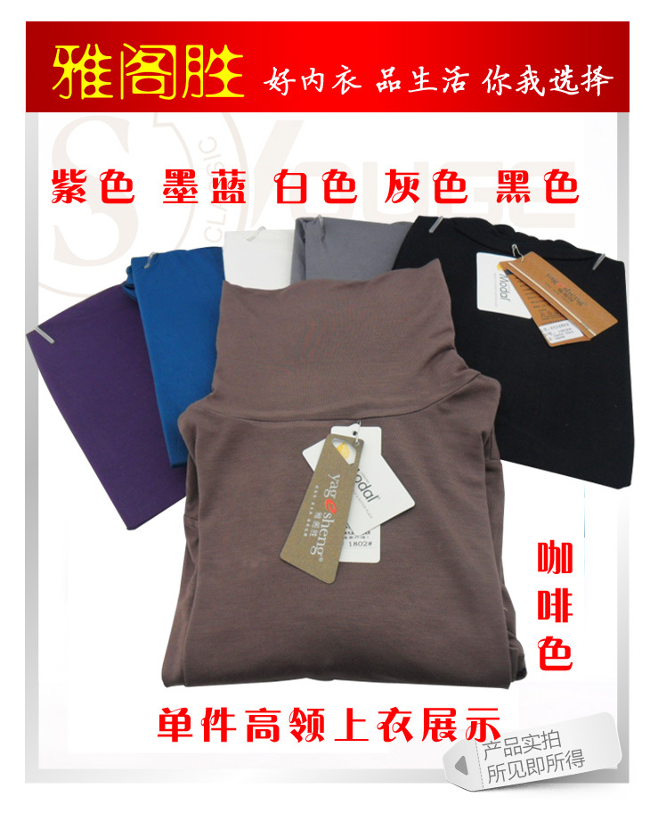 Accord women's to plastic thin thermal underwear modal turtleneck shirt basic single top