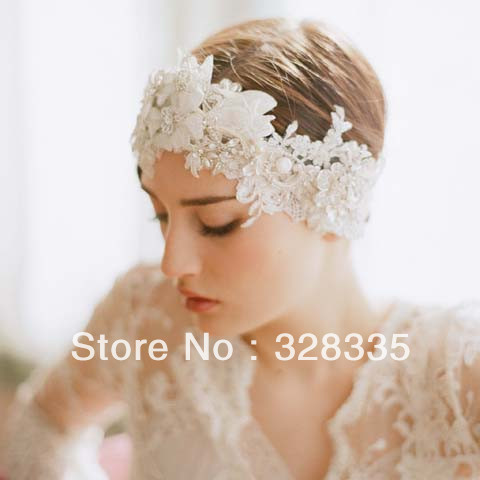 Acutal Images White Lace Amazing Romantic Wedding Hats Bridal Accessories 2013 New Arrival Free Shipping