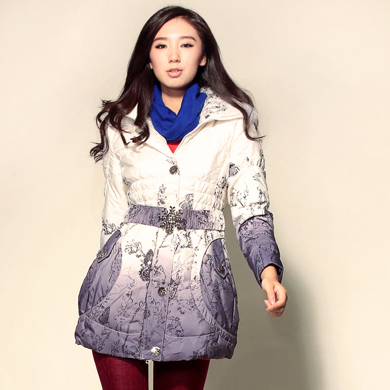 AD 2012 women's fashion fancy gradient hooded wool down coat 9052228b