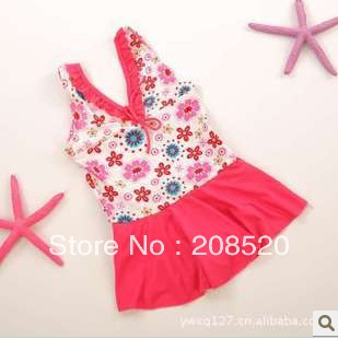 AD039 free shipping 2013 beach dress swimwear beachwear hot selling spring child swimsuit one piece child swimwear girl