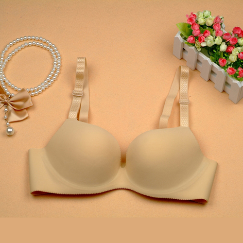 Adorer bra cover glossy a piece seamless push up thin underwear