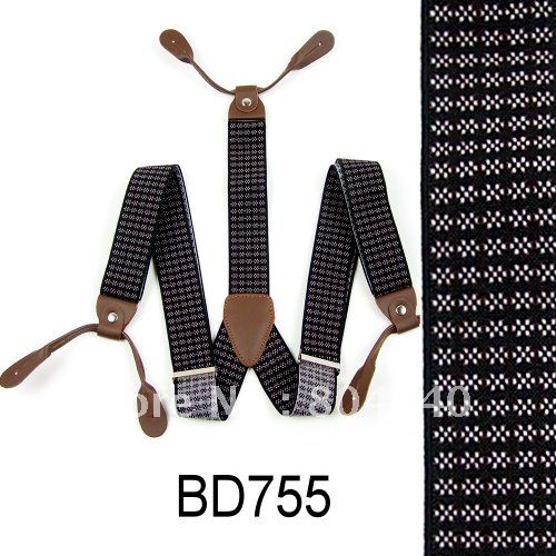 Adult Braces Unisex Suspender Adjustable Leather Fitting Six Button Holes Floral  BD755