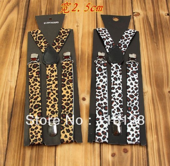 adults  leopard  suspenders /braces   15pcs/lot freeshipping