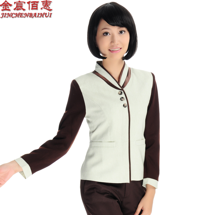 Advanced cleaning service clothes work wear set female b523