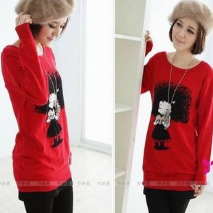 Afro medium-long knitted sweater women's knitted slim 2013 women's female pullover (WC005)