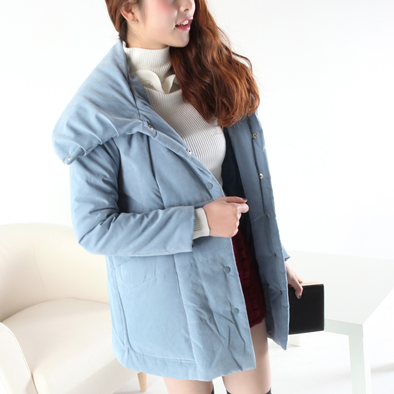 After 105 yozi winter new arrival large turtleneck medium-long wadded jacket cotton-padded jacket thickening outerwear zb392