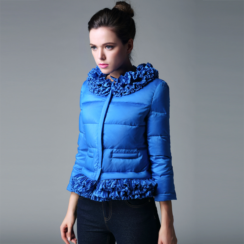 After yd5382-1d luxury gentlewomen elegant rangzieb double petals down coat
