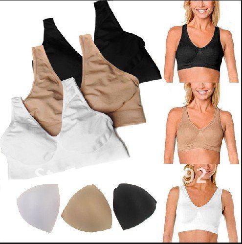 AHH Bra, Genie Bra, Seamless Adjustment Bra with Removable Pads (3 Color a Set No Other Select), 3pcs/lot
