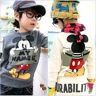 AIMI 2013 spring cartoon mouse boys clothing girls clothing baby child sweatshirt outerwear wt-0813