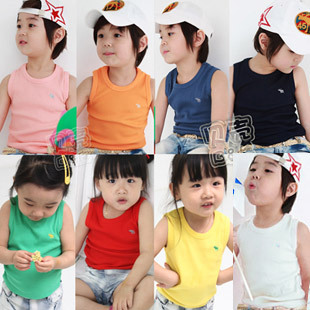 AIMI 2013 summer brief boys clothing girls clothing baby child T-shirt sleeveless vest tx-0914