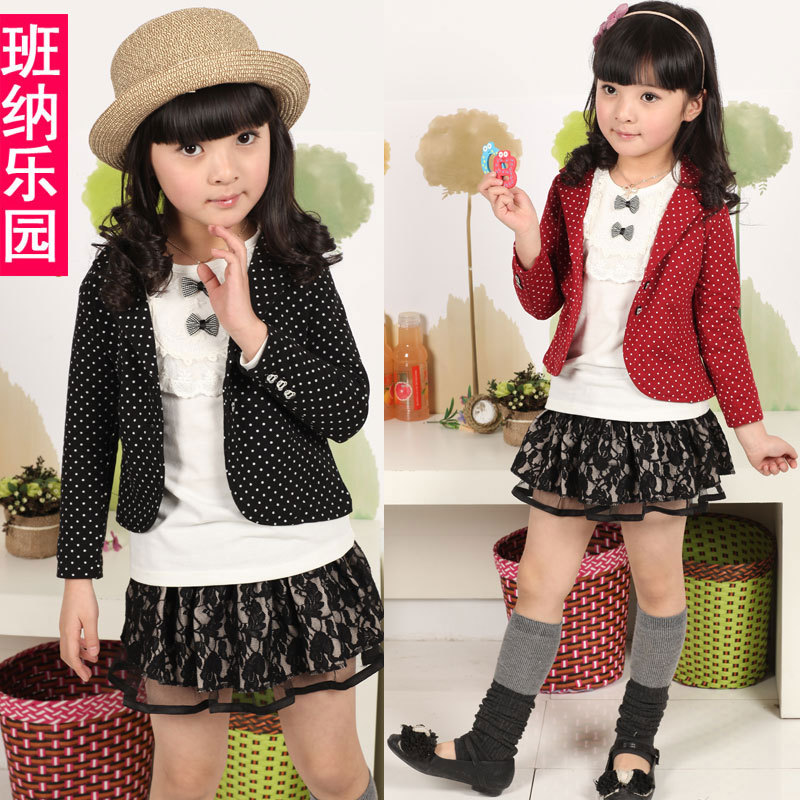 Aimi Children's clothing female child outerwear 2013 spring child outerwear cardigan blazer 149