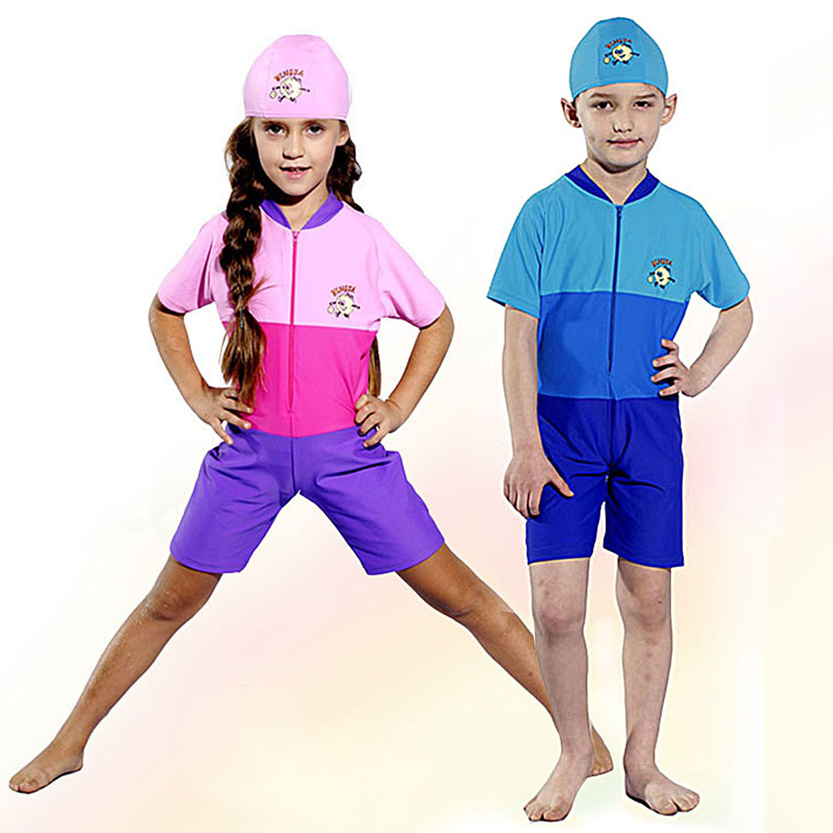 All express Yingfa britain child swimwear male child female child thermal sunscreen one piece swimwear Free Shipping