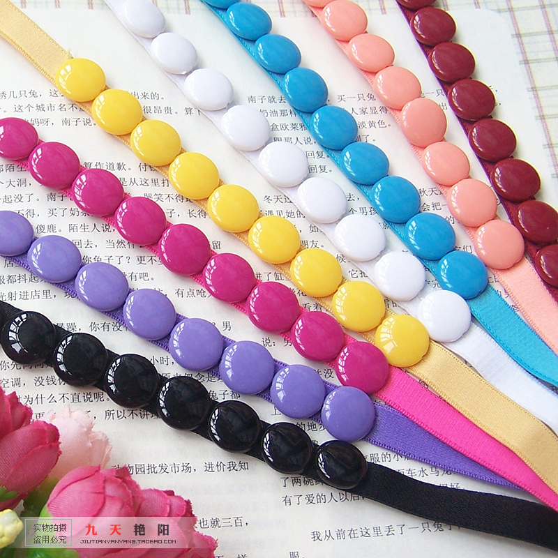 All-match candy color jelly beans double-shoulder shoulder strap solid color button fashion underwear belt pectoral girdle