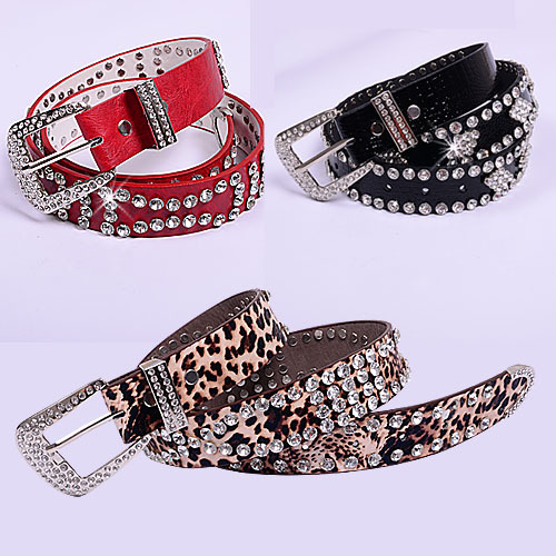 All-match classic austria rhinestone women's diamond full rhinestone genuine leather agings decoration belt strap