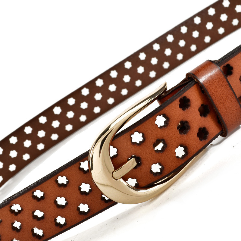 All-match fashion belt female genuine leather strap cutout Women cowhide belt women's strap belt np