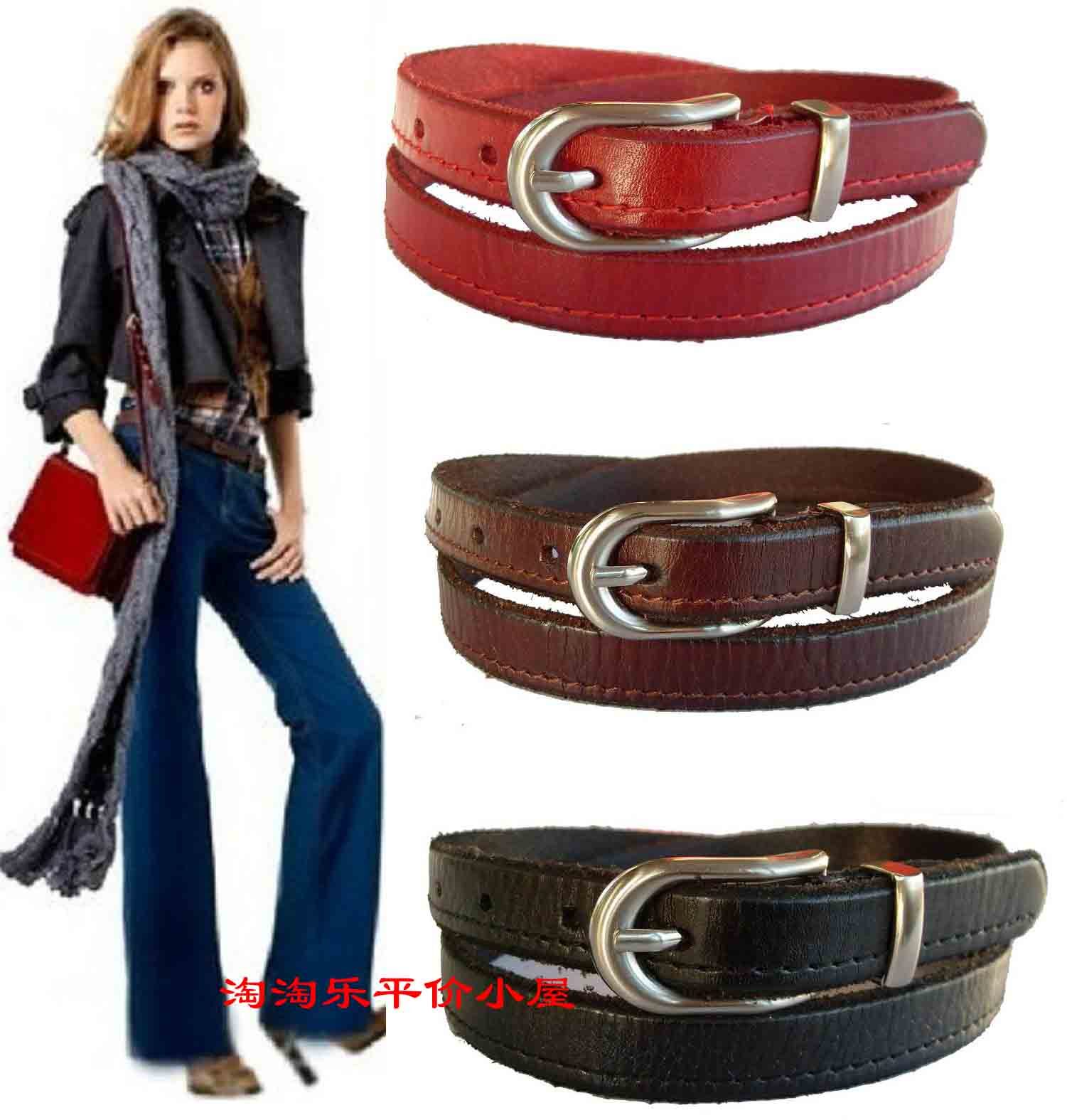 All-match fashion first layer of cowhide belt genuine leather strap casual pin buckle genuine leather women's belt