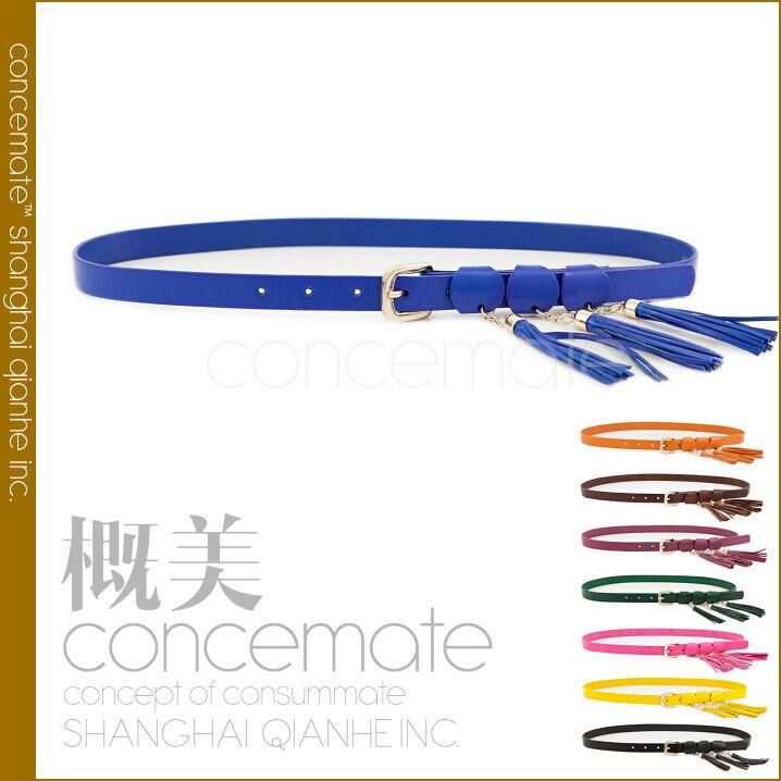 all-match genuine leather strap genuine leather women's thin belt c580