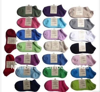 All-match ladies candy socks solid thin cotton socks ship socks free shipping