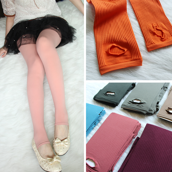 All-match legging socks large double vertical stripes masklike stockings step on the foot tights legging