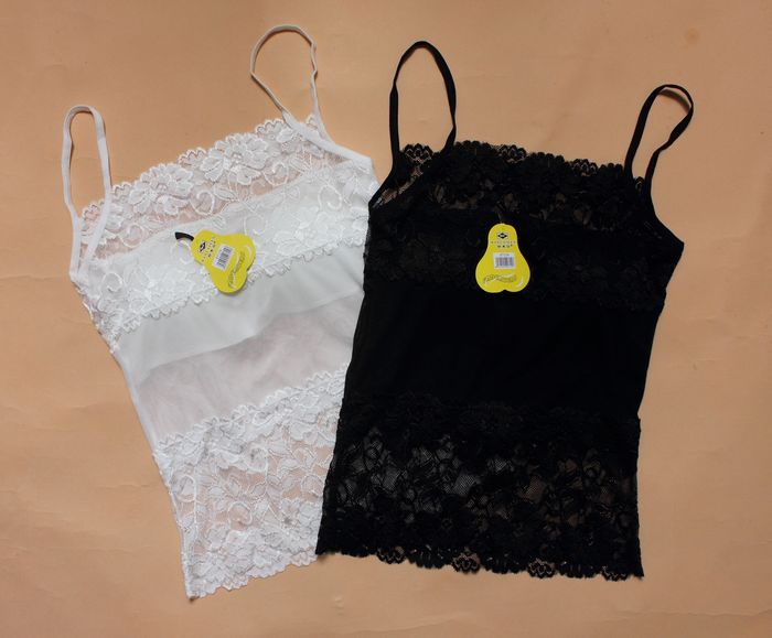 All-match milk, silk sexy net ribbon pad long design tube top lace spaghetti strap basic tube top underwear