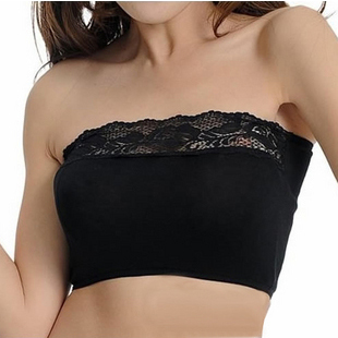 All-match tube top lace decoration basic tube top bra underwear bamboo fibre tube top