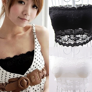 All-match underwear tube top female lace spaghetti strap decoration basic tube top around the chest belt pad shoulder strap