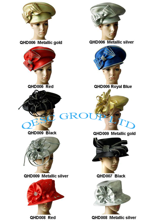 All Year Around Church Formal Dress Hat Kentucky Derby Hat hair accessories with Rhinestones Band.FREE SHIPPING BY EMS.