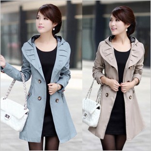 ALLFORYOU Freeshipping 2012 Spring and Autumn Female Casual Outerwear Slim Trench Long Paragraph Double Breasted Coat