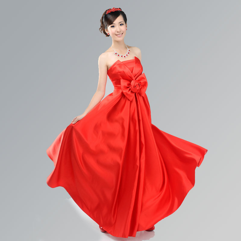 ALLFORYOU Freeshipping 2013 New Fashion Wedding Dress Red Long Section of Korean Thin Toast KHS73