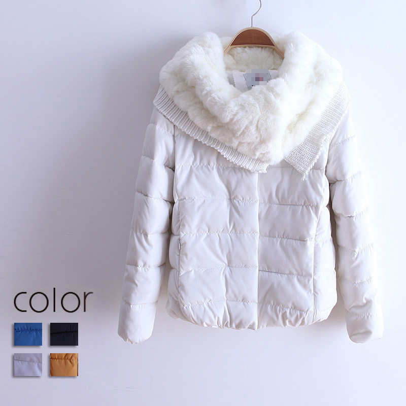 ALLFORYOU Freeshipping New Women's Big Fur Collar Lapel Cotton-padded Clothes Jacket Warm Zipper Of Clothes  LWT21