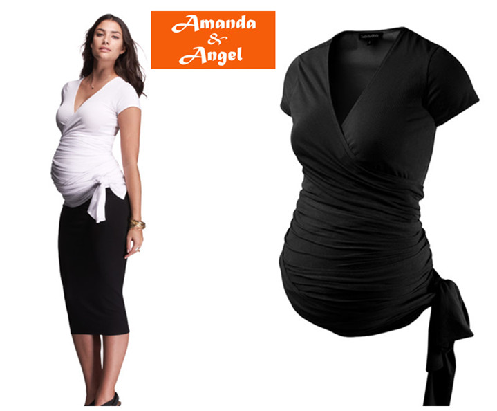 Amanda angel star style fashion maternity short-sleeve top t-shirt maternity clothing summer fashion maternity
