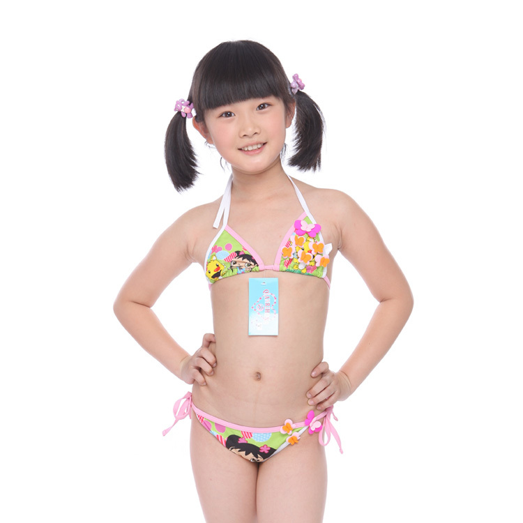 Amaranth 2012 little girl child swimming equipment split triangle swimwear bikini swimwear gc1