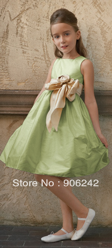 Amazing Any Colors Taffeta Newest Bridal Flower Girl Dress With Sash LR-C116
