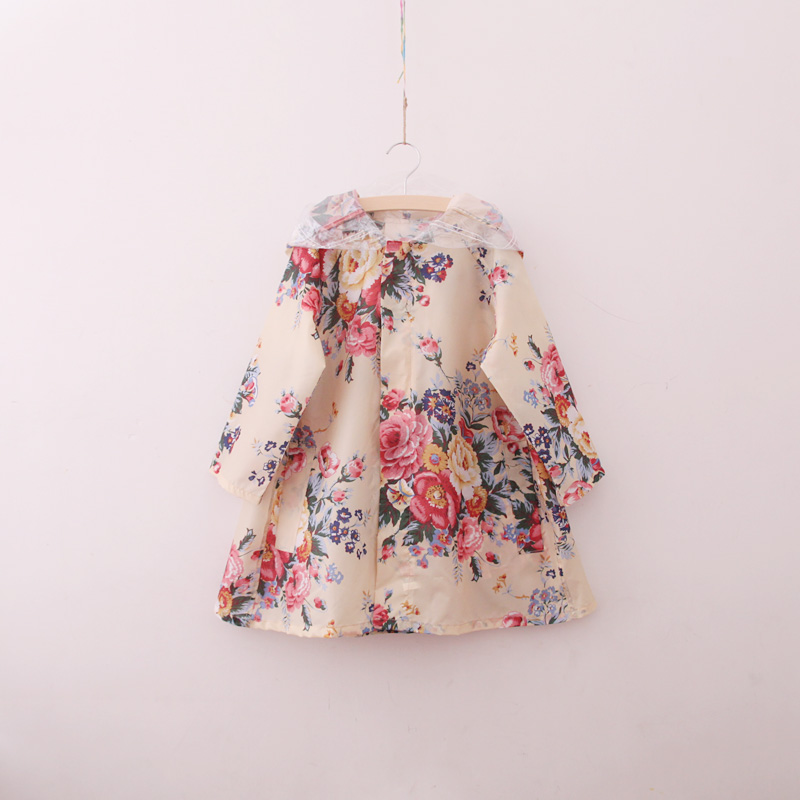 Amber flower ultra-thin breathable raincoat