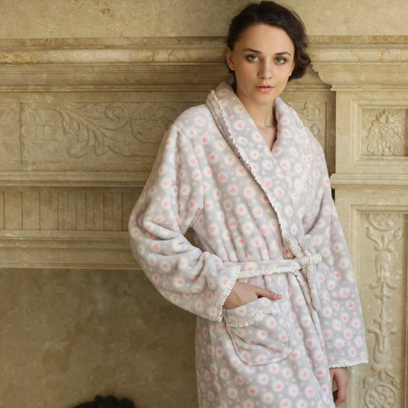 American standard sleepwear 2013 autumn and winter new arrival female coral fleece lounge robe bathrobes 68029