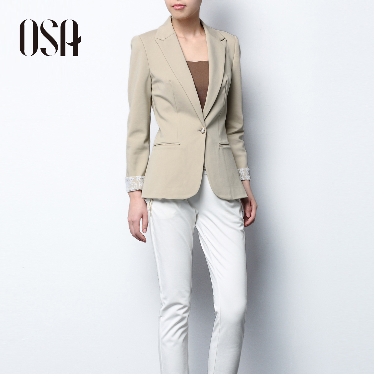 Andmeticulous osa spring 2013 women's suit collar one button blazer short jacket female w32441