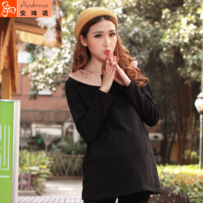 Andrinuo spring maternity clothing small lapel sweet elegant t-shirt top
