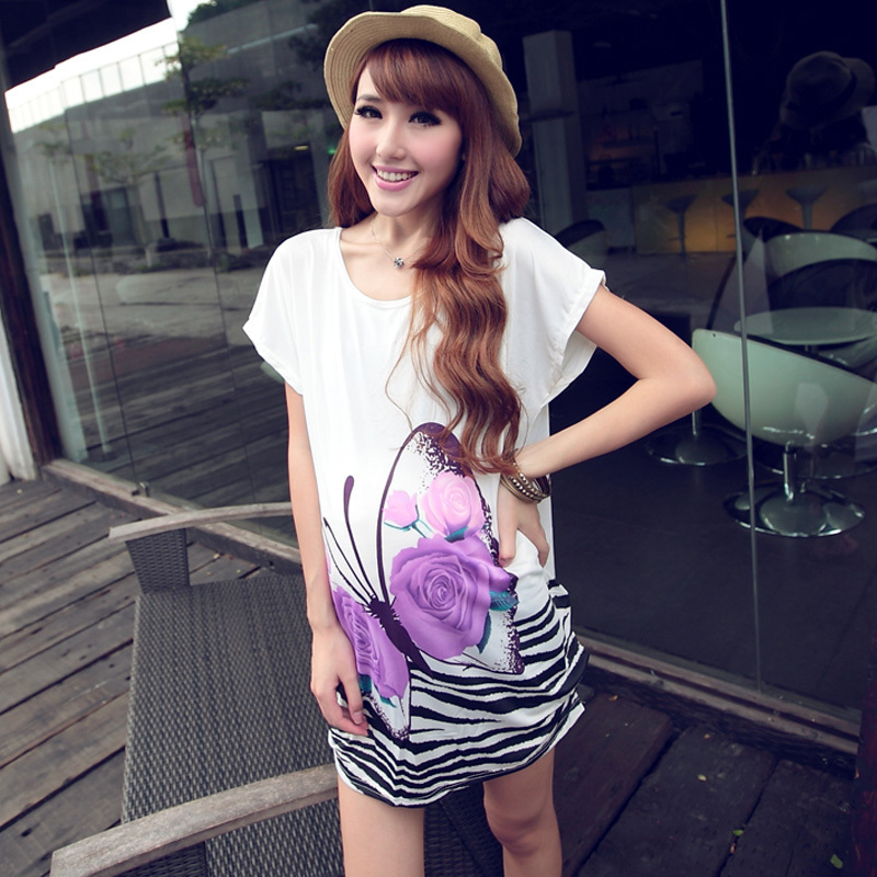 Andrinuo summer maternity clothing fashion butterfly maternity print short-sleeve t-shirt top
