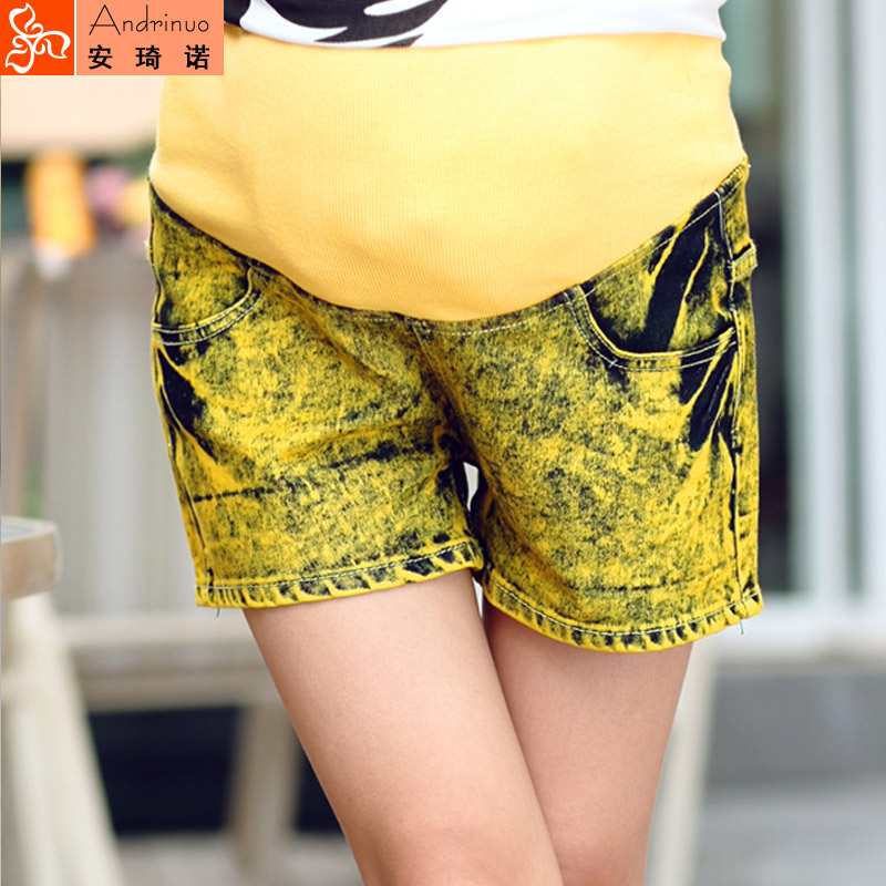Andrinuo summer maternity clothing maternity pants candy color belly pants shorts