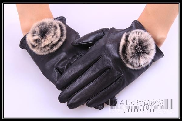 Angora Gloves Ladies Leather Gloves suede fashion gloves