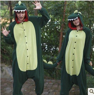 Animal PiKaQiu conjoined twin pajamas love apartment GuanGu cartoon dinosaur pajamas couples leisure wear