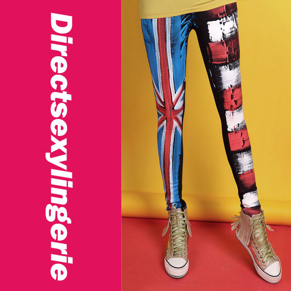Ankle-length Aeropittura Union Flag Legging Tights For Women New Arrival Cheap Price Drop Shipping LC79099