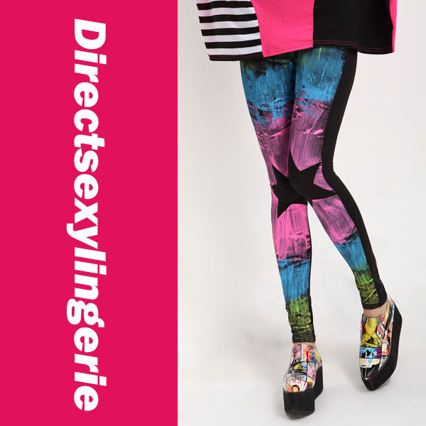 Ankle-length Spray Painting Leggings New Arrival Cheap Price Drop Shipping LC79097