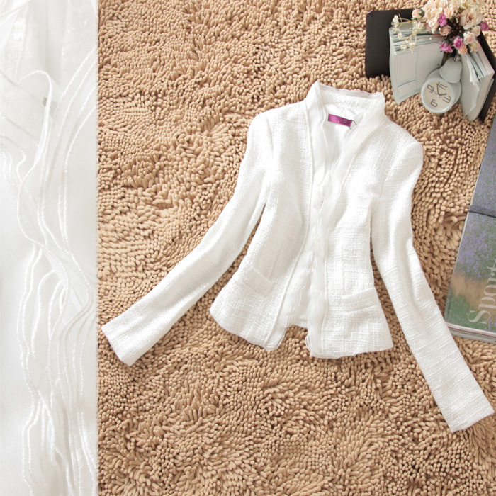 Anna 2013 spring and summer liangsi patchwork organza slim suit short jacket 16a033